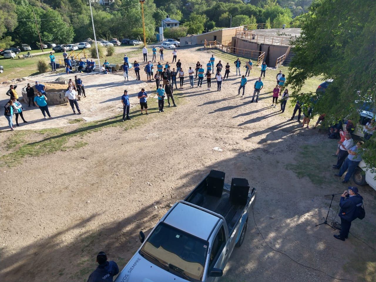 Jornada de "resistencia" y asamblea de trabajadores de la Coopi de Carlos Paz,