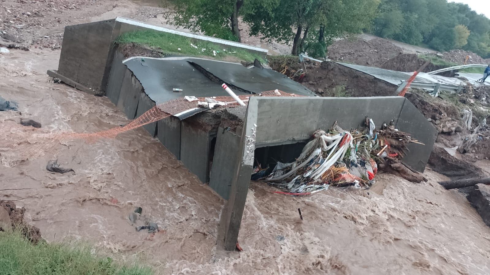 Las consecuencias de la abundante caída de agua.