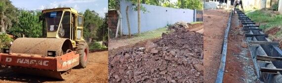 Ejecutan obras viales en Puerto Iguazú.