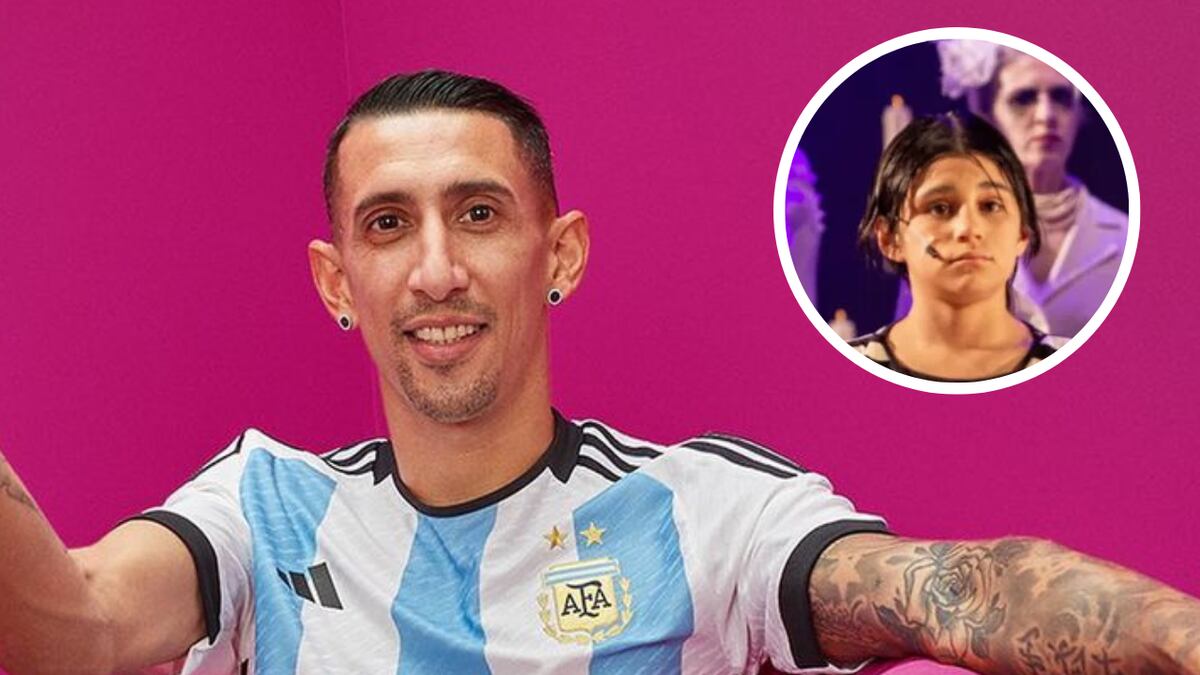 Ángel Di María sorprendió a Valentino, al adolescente rosarino que sorprendió a todos con su canto