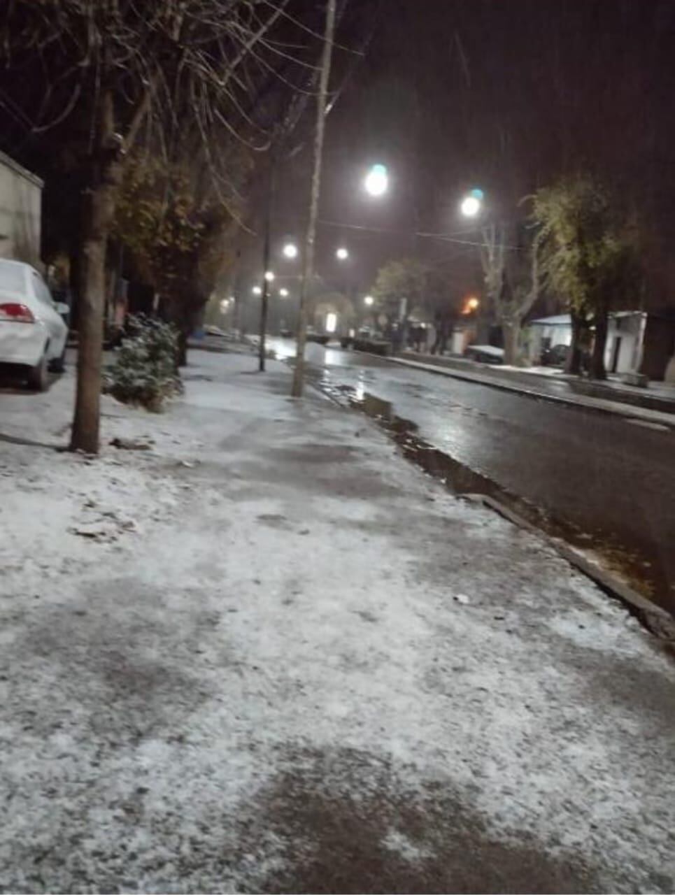 Este miércoles comenzó a nevar en San Luis.