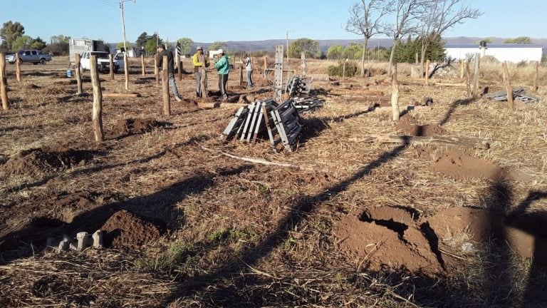 Trabajos en la Sociedad Rural de Pocho