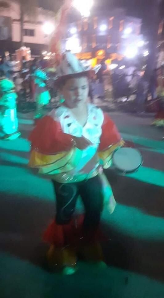 Laureano participando en el corso de Las Termas de Río Hondo.