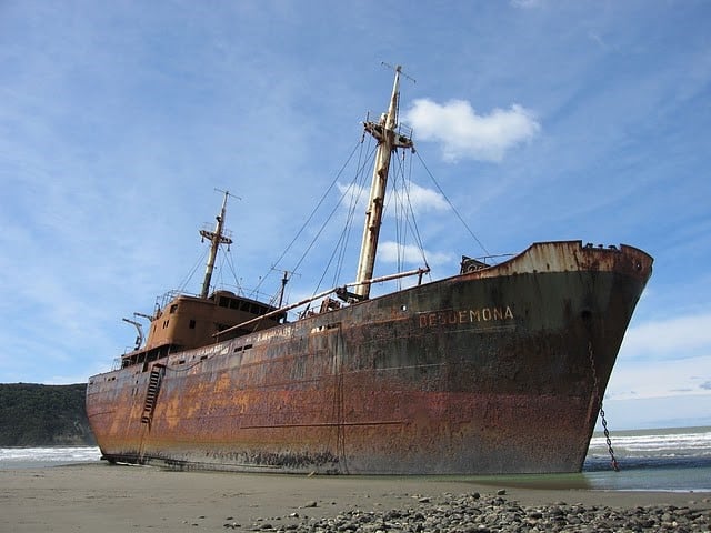 Naufragio Barco de transporte de cargas "Desdemona" Cabo San Pablo Tierra del Fuego