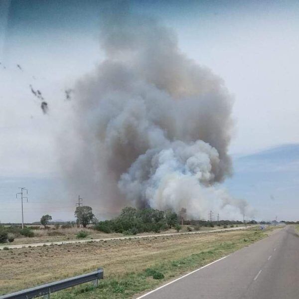 Incendios forestales en San Luis donde las temperaturas y el viento no ayudó al trabajo de los Bomberos.