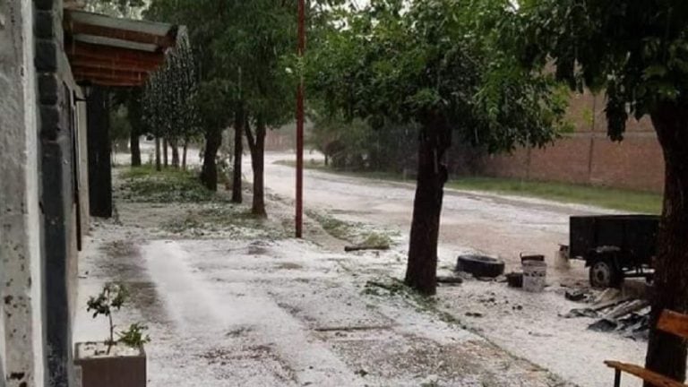 Cayó piedra en San Rafael. (Gentileza)