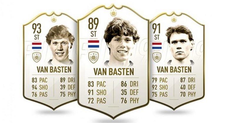 a imagen de Marco Van Basten en el videojuego FIFA 20