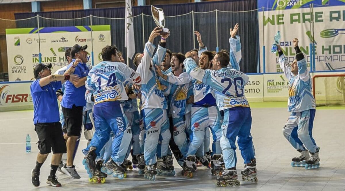 Roller Hockey: Argentina con jugadores mendocinos levantó la copa del World Skate Cup