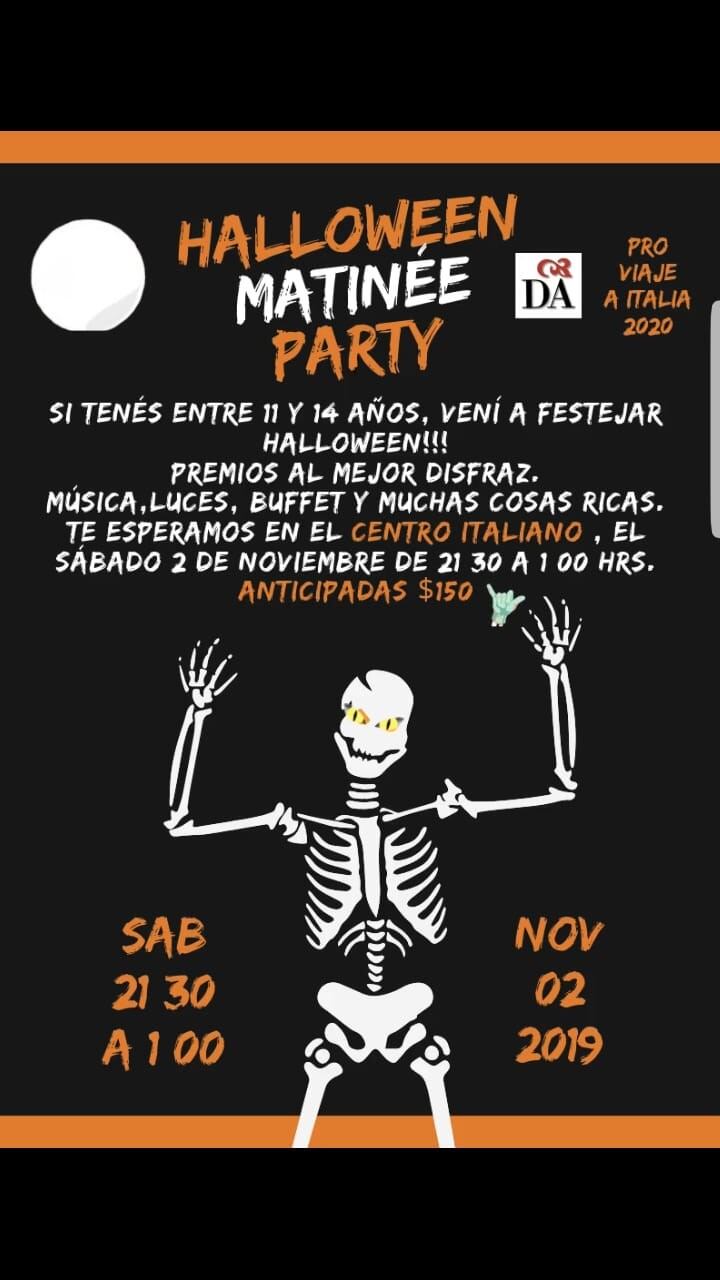 Matiné de Halloween en Carlos Paz.