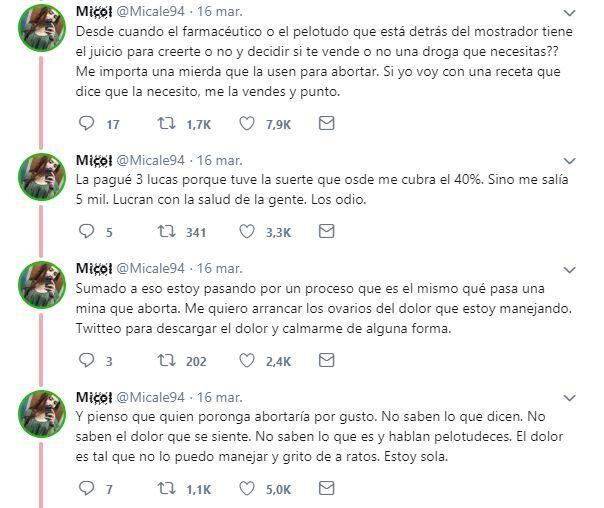 Una joven denunció que no le vendieron la droga que le habían recetado (Twitter 2)