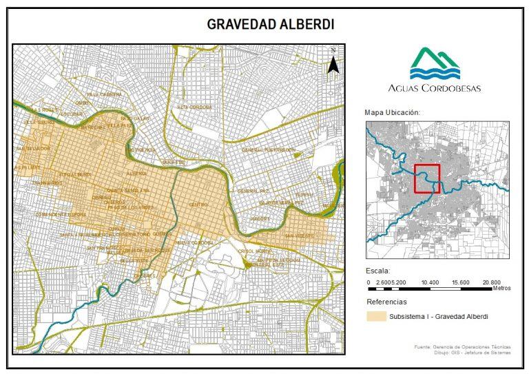 Barrios afectados por el corte de agua.