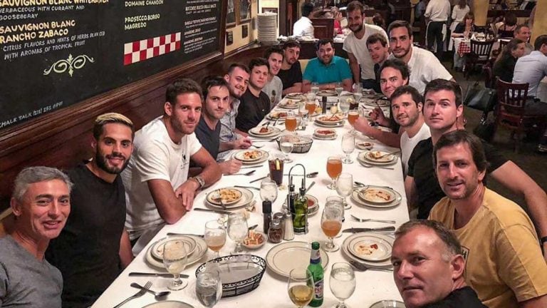 "La banda del salamin" acompaña a Del Potro en su travesía por el US Open.