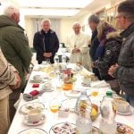 Pope Francis meets with eight  drop out as he celebrates with them his 80/ birthday at Casa Santa Marta, in Vatican, 17 December 2016. 
ANSA/OSSERVATORE ROMANO EDITORIAL USE ONLY