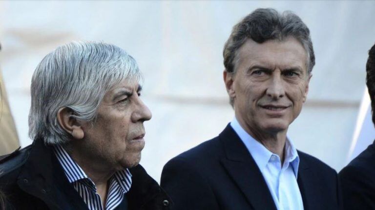 Hugo Moyano y Mauricio Macri, en tiempos en los que la CGT apoyaba a Cambiemos para llegar a la Casa Rosada.