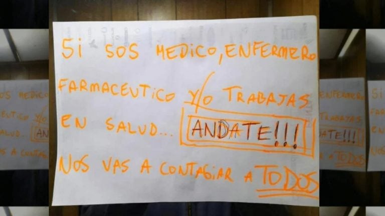 Amenazas contra trabajadores de la Salud.