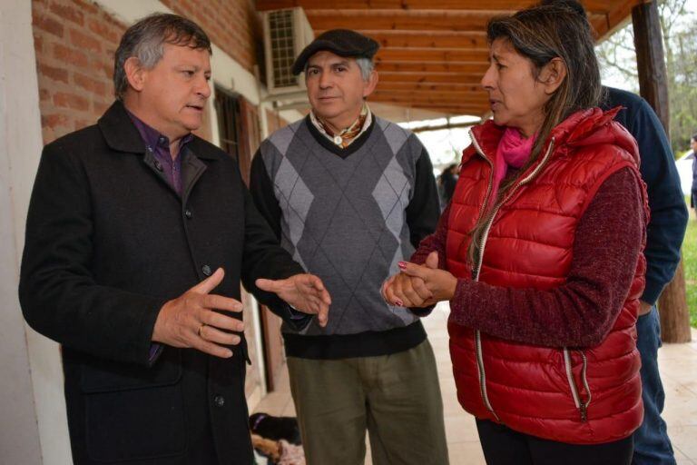 Domingo Peppo durante la reunión de la Asociación de Consorcios Productivos de Servicios Rurales (Web).