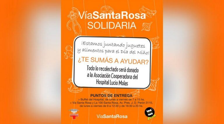 La campaña es hasta el 18 de agosto (Vía Santa Rosa)