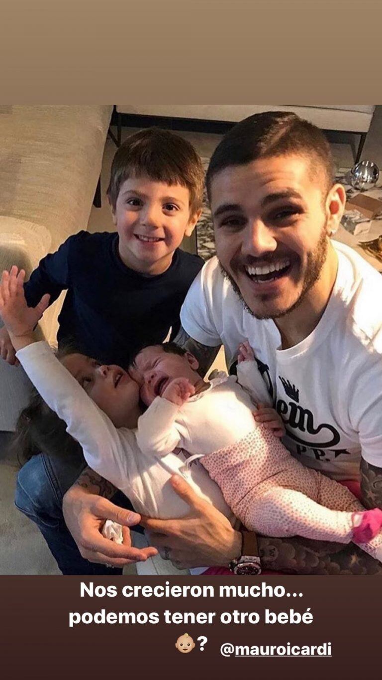 Wanda Nara le preguntó a Mauro Icardi si quería tener otro hijo con ella (Foto: Instagram/ @wanda_icardi)