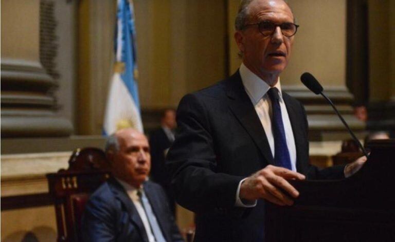 Imagen archivo. Carlos Rosenkrantz al encabezar el acto de apertura del año judicial frente a los otros miembros de la Corte Suprema.