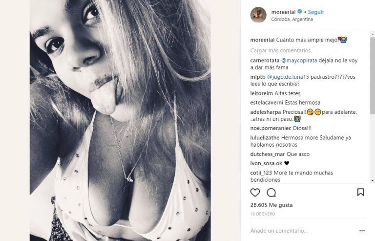 More Rial, sexy en las redes. (Foto: Instagram)