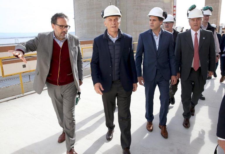 Mauricio Macri en Córdoba, en la visita a Fadea, Embalse y Los Cóndores.