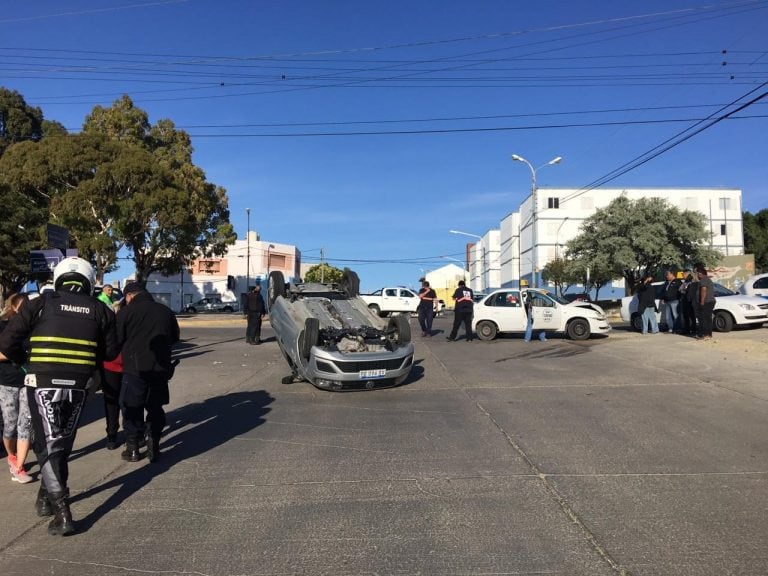 Accidente. Se cortó el tránsito en el lugar.