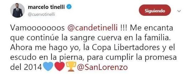 Marcelo Tinelli, feliz con el tatuaje de Cande.