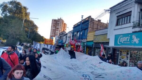 Marcha contra la reforma de las FF.AA. en San Luis