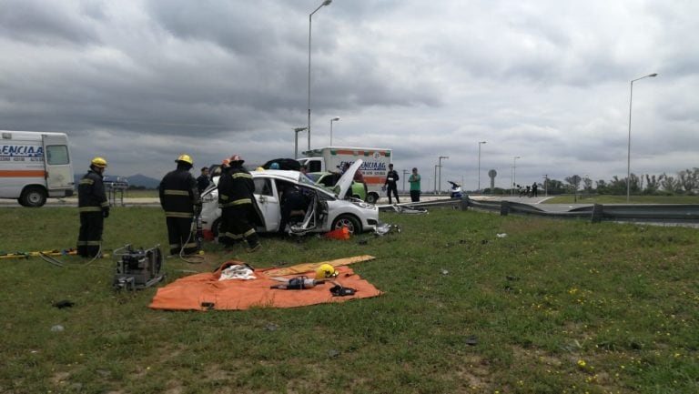 Accidente en ruta 5 camino a Alta Gracia