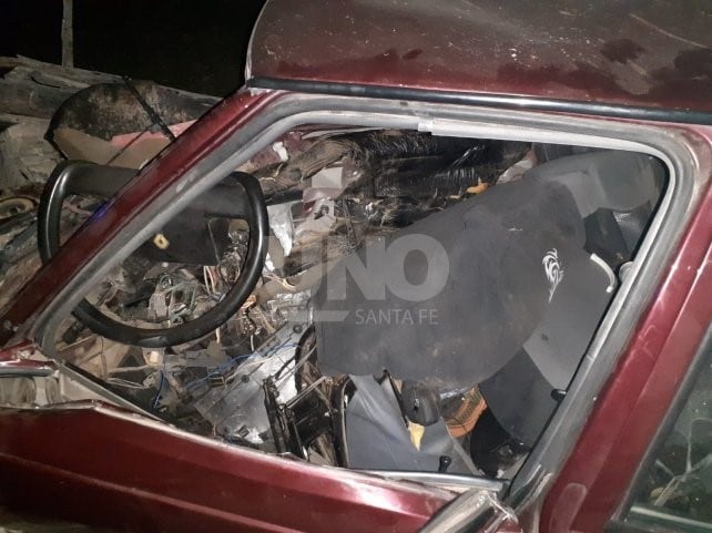 Siniestro vial entre dos autos en la ruta 1, cerca de Helvecia. (Uno Santa Fe)