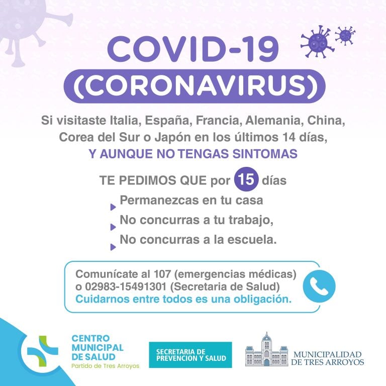 Coronavirus Tres Arroyos