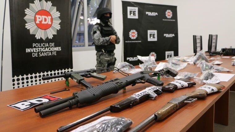 Armas secuestradas por la PDI.