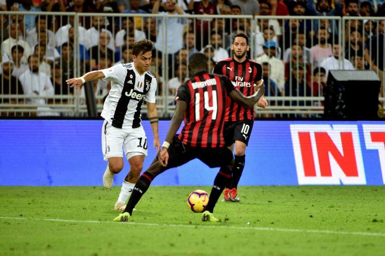 El argentino Paulo Dybala  en la final contra el Milan (AFP).