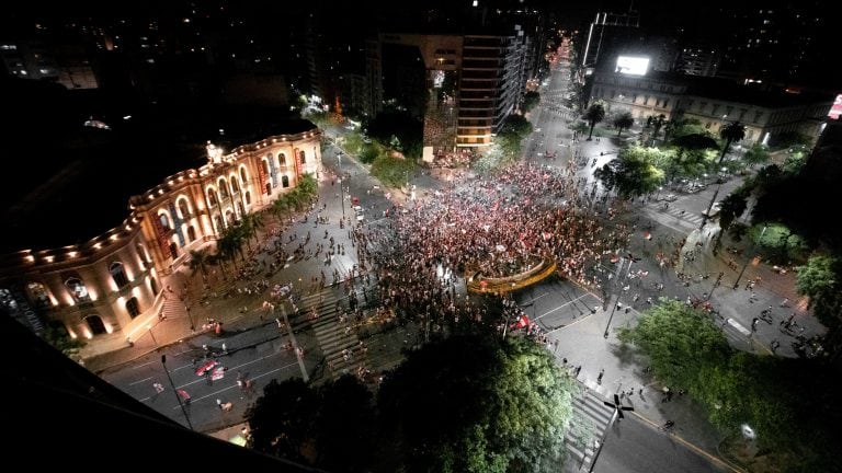 Festejos en Córdoba por River campeón.