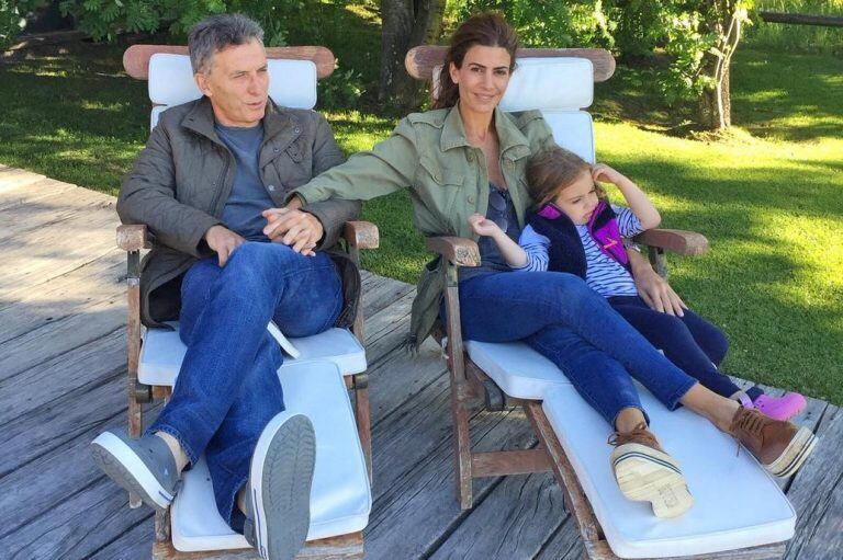 Mauricio Macri, Juliana Awada y Antonia (Foto: archivo La Nación)