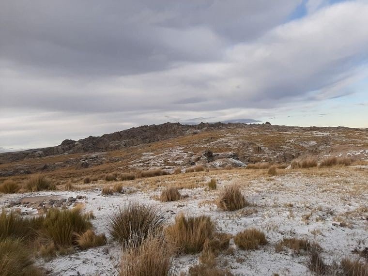 Cayó agua nieve en las Altas Cumbres