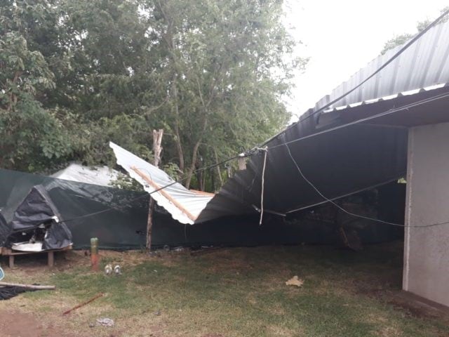 Destrozos en Huinca Renancó.