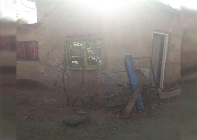 La casa era una pequeña construcción que Surita calefaccionaba con una garrafa. Foto: Gentileza Policía de San Luis