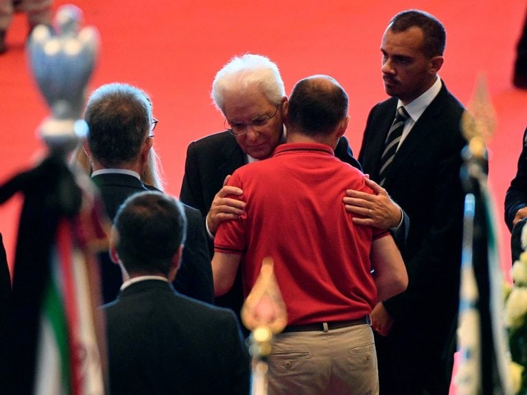 El presidente Sergio Mattarella,