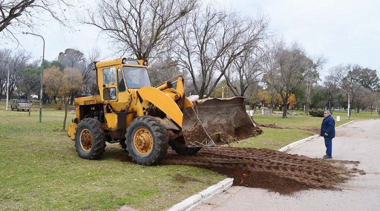 Iniciaron los trabajos del Parque Hídrico Don Tomás (Municipalidad de Santa Rosa)