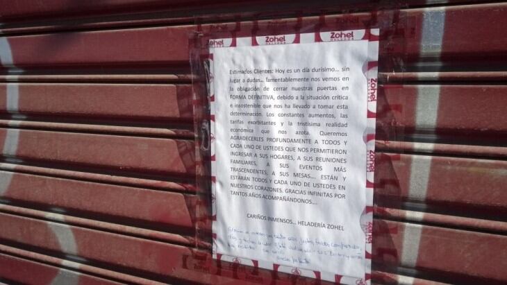 Un reconocido local platense cierra sus puertas por la crisis. (Infocielo)