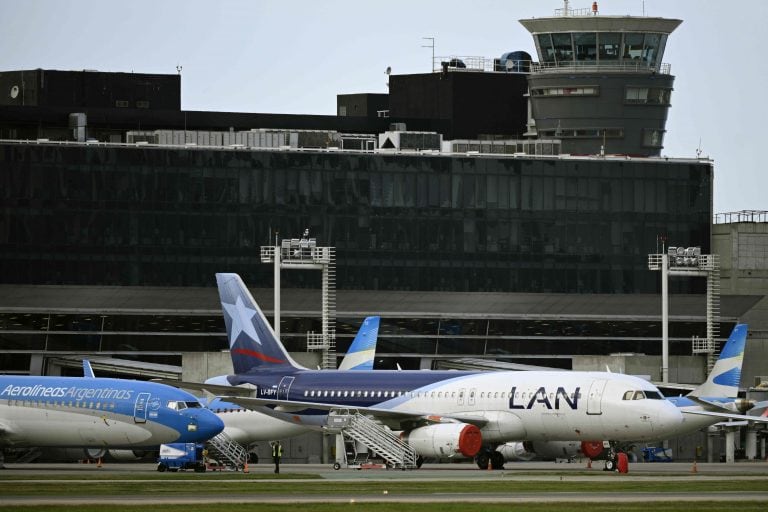 Aeroparque Jorge Newbery (Photo by JUAN MABROMATA / AFP)