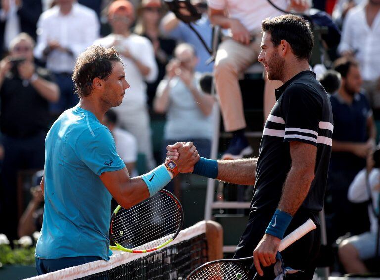 El saludo final entre Nadal y Del Potro