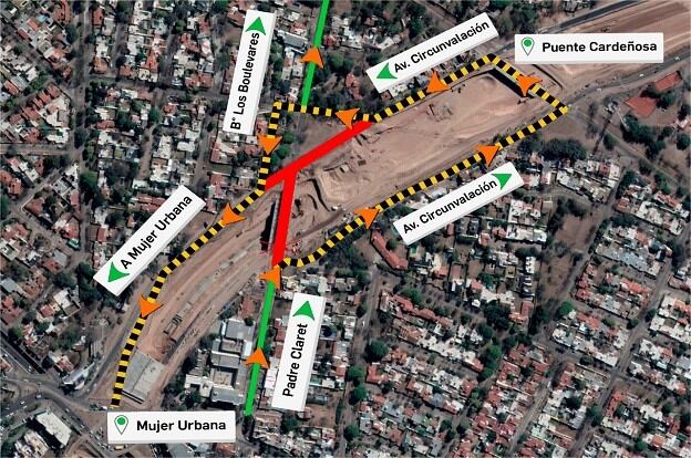 Se anula la circulación del tránsito sobre el puente Claret.