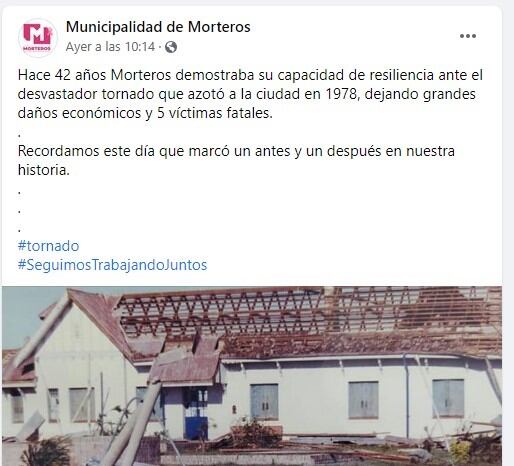 tornado Morteros
foto: Mun. de Morteros