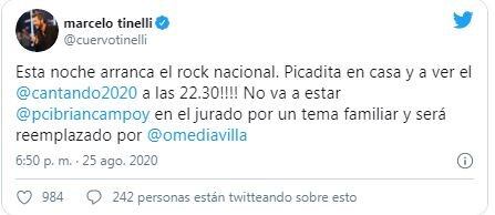 Oscar Mediavilla al Cantando 2020