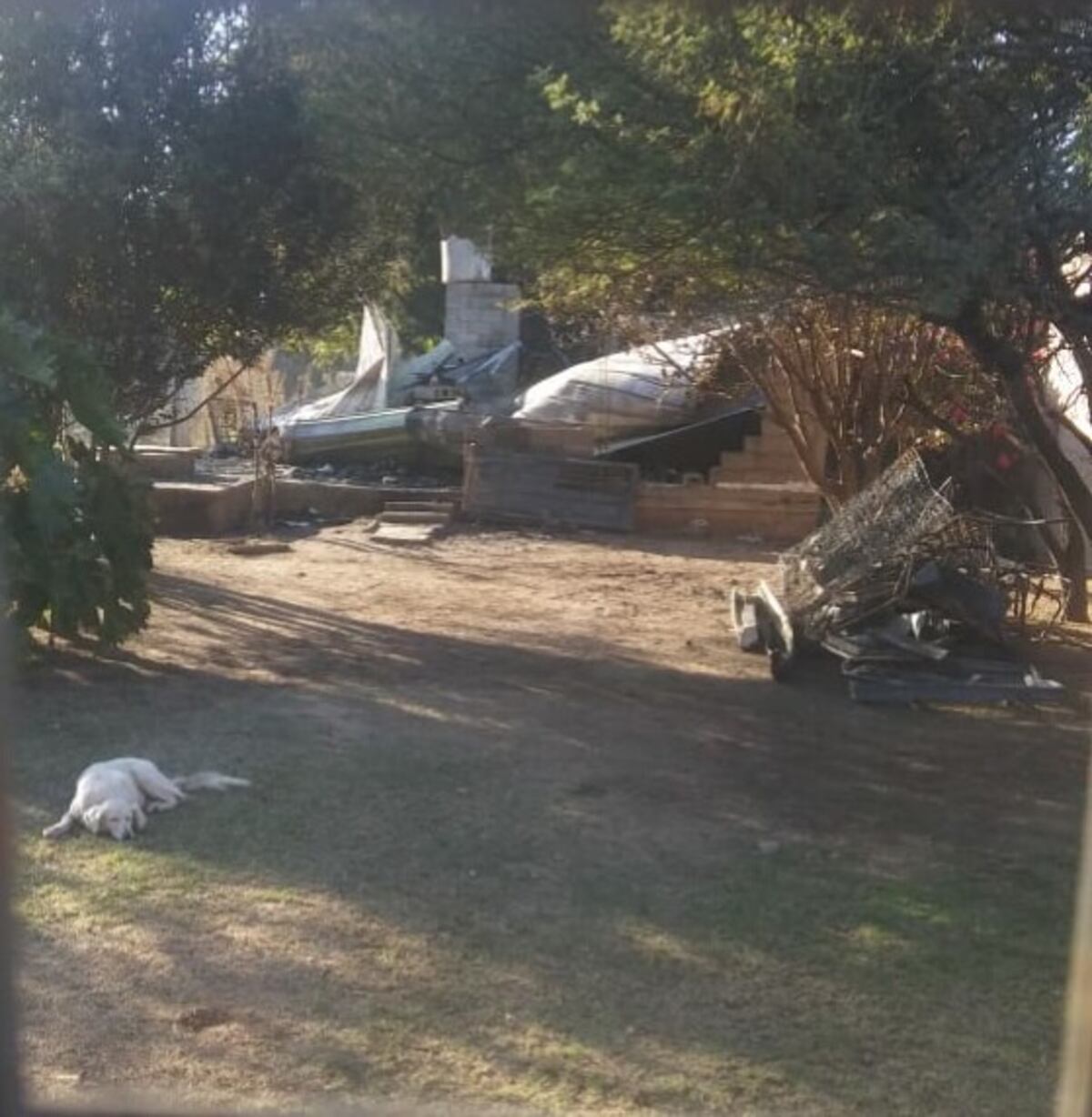 La Calera: familia sufre el incendio total de su casa