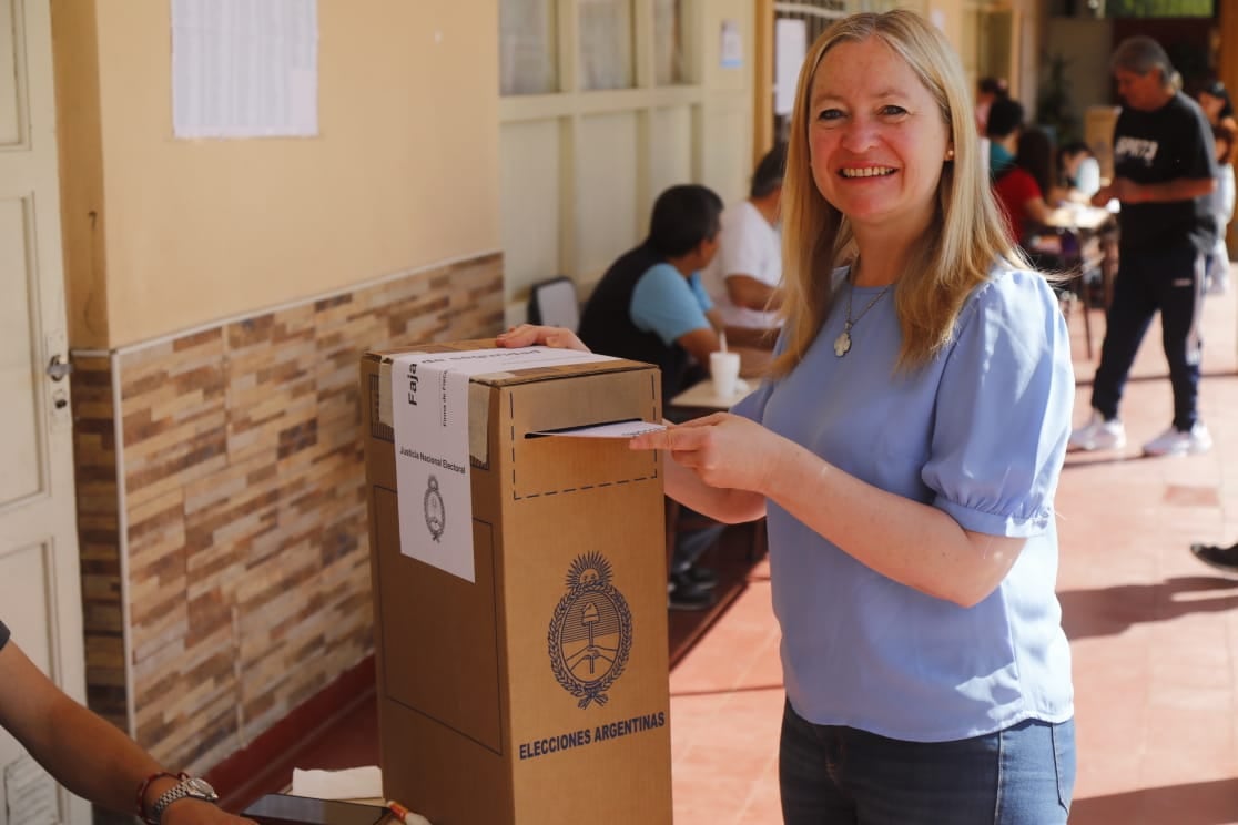 Hebe Casado votó en San Rafael.