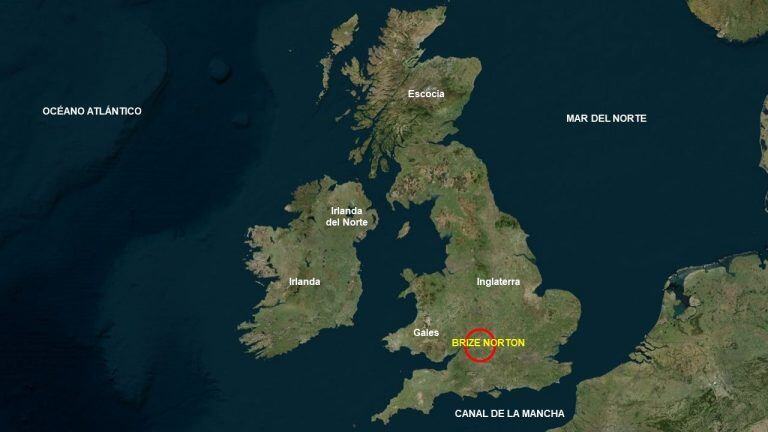 La Base de Brize Norton es una de las más importantes bases de Reino Unido.