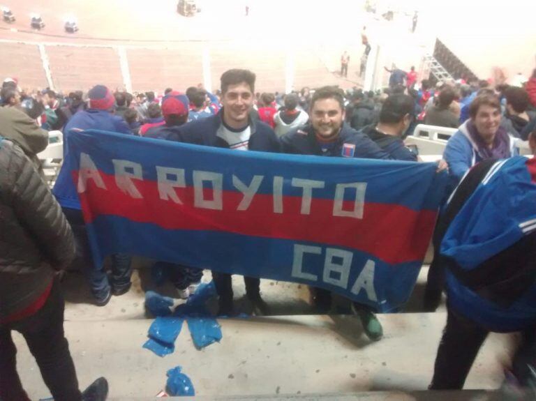 Quique y Jose Solera en el estadio Mario Alberto Kempes